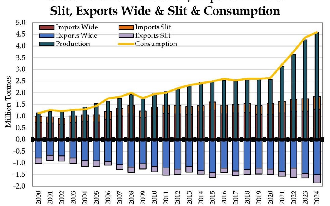 The Global GOES Market Topped 4.6 Million Metric Tonnes In 2024, 76% HigherThan Just Five Years Ago; Conversely, The USA GOES Market Has Dropped 11% Over The Past Six Years